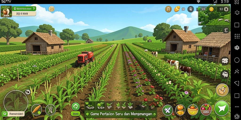 Screenshot 567TV menunjukkan aksi seru dalam merawat kebun.