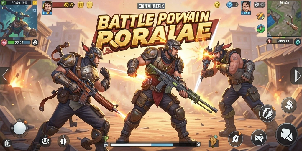 Tangkapan layar menunjukkan aksi intens dalam game Battle Royale 88IDR.