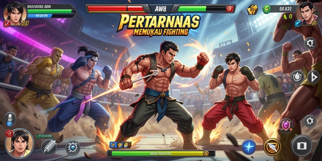Gameplay mengesankan dari AW8 dengan aksi bertarung yang intens.