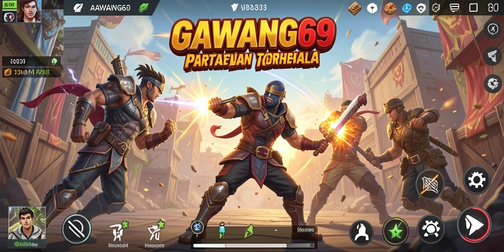 Screenshot GAWANG69 menampilkan pemain dalam aksi pergulatan seru Battle Royale.