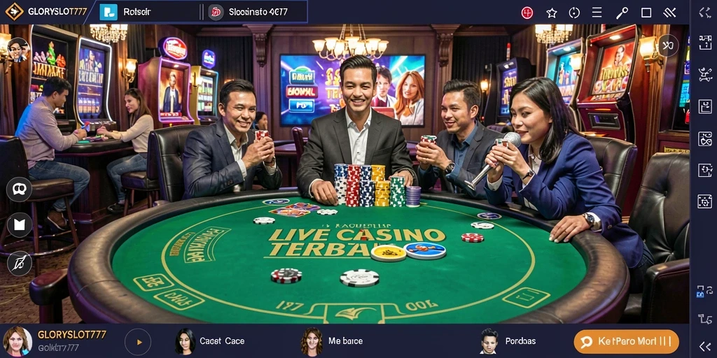 Tangkapan layar dari gameplay seru di GLORYSLOT777 Live Casino.