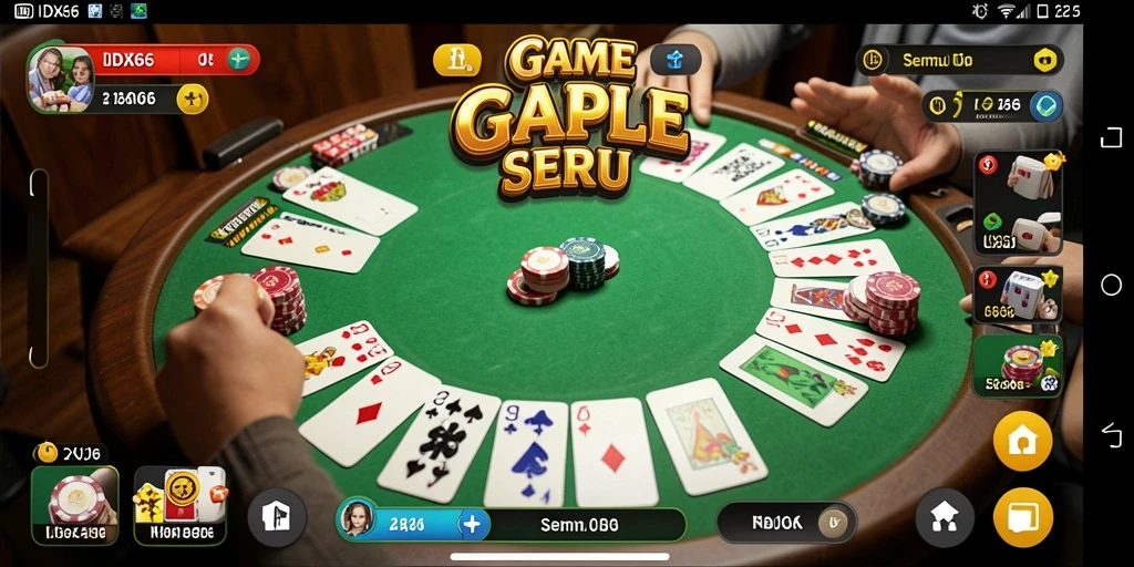 Tampilan gameplay seru Gaple di IDX66 yang menarik.