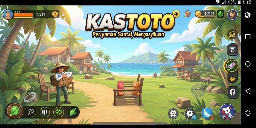 Tampilan gameplay KASTOTO yang seru dan penuh warna.