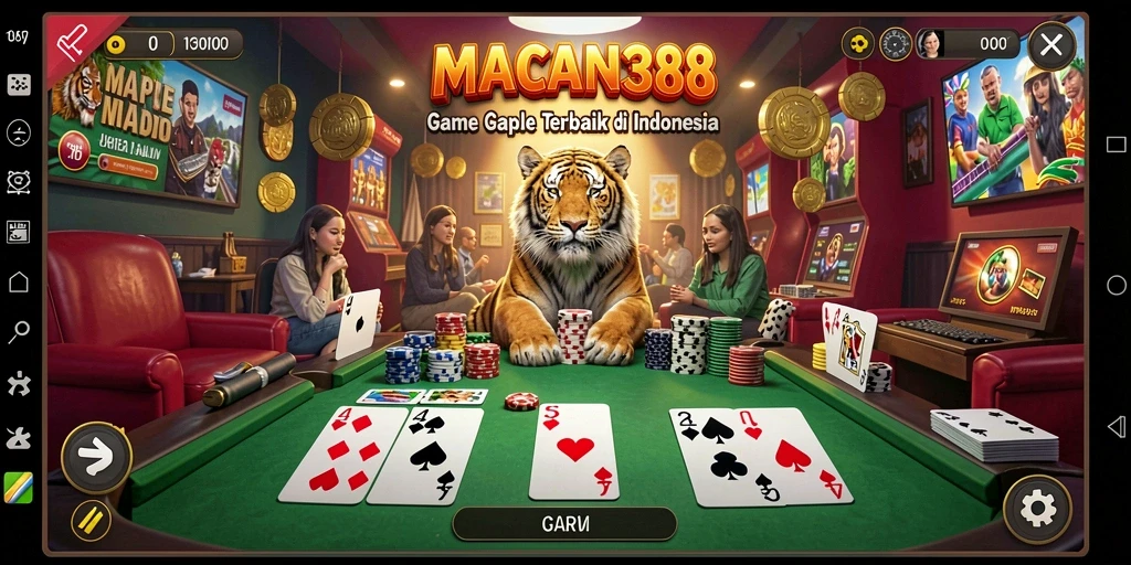 Screenshot gameplay seru di MACAN388 yang menampilkan permainan Gaple.