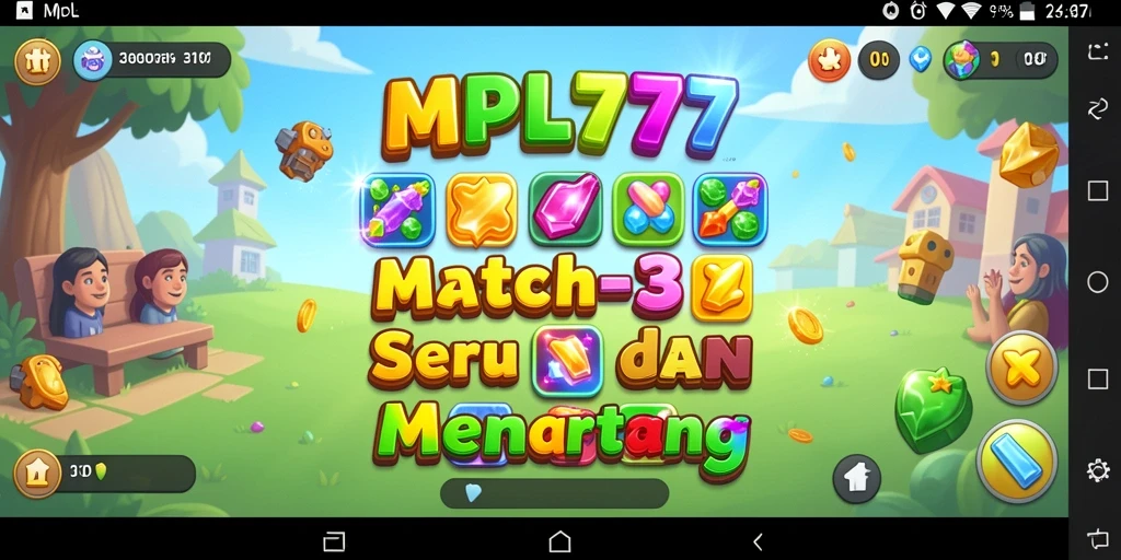 Screenshot MPL777 menunjukkan gameplay seru dengan elemen Match-3 yang menarik.