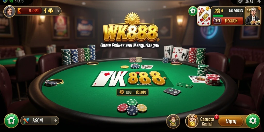 Tampilan gameplay Poker yang seru dan menghibur di WK888.